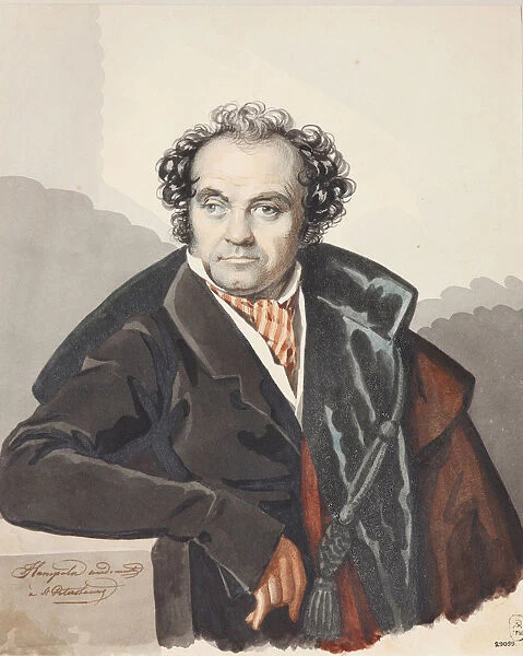 Portrait of Sergey Dmitryevich Lvov (1781-1857), 1820s. Creator: Hampeln, Carl, von