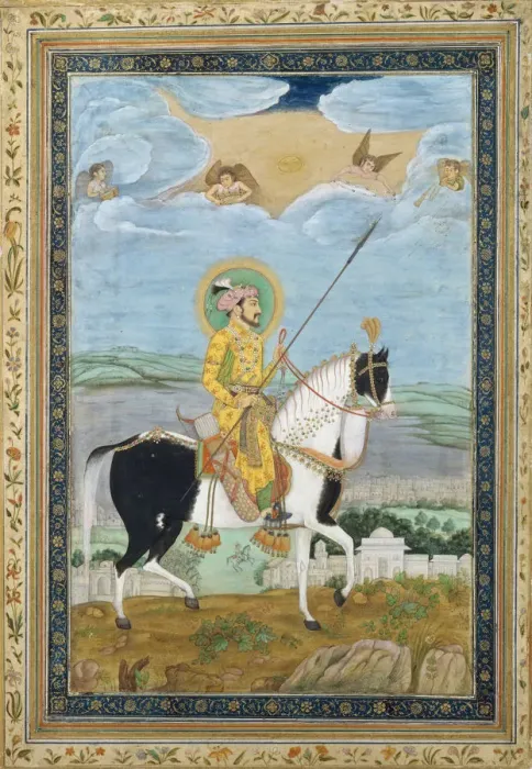 Framed Print : Portrait of Shah Jahan on Horseback, 17th century. Creator: Unknown Framed Print : Portrait of Shah Jahan on Horseback, 17th century. Creator: Unknown