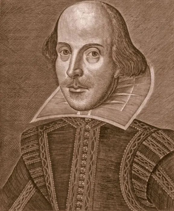 Framed Print : Portrait of Shakespeare, 1623. Creator: Martin Droeshout or English School? Framed Print : Portrait of Shakespeare, 1623. Creator: Martin Droeshout or English School?