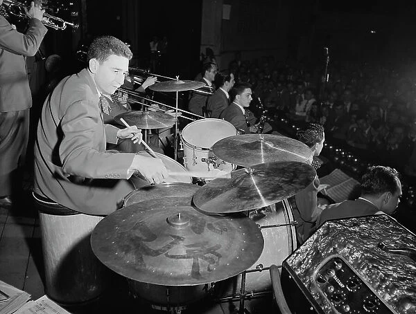 Portrait of Shelly Manne and Art Pepper, 1947 or 1948. Creator: William Paul Gottlieb