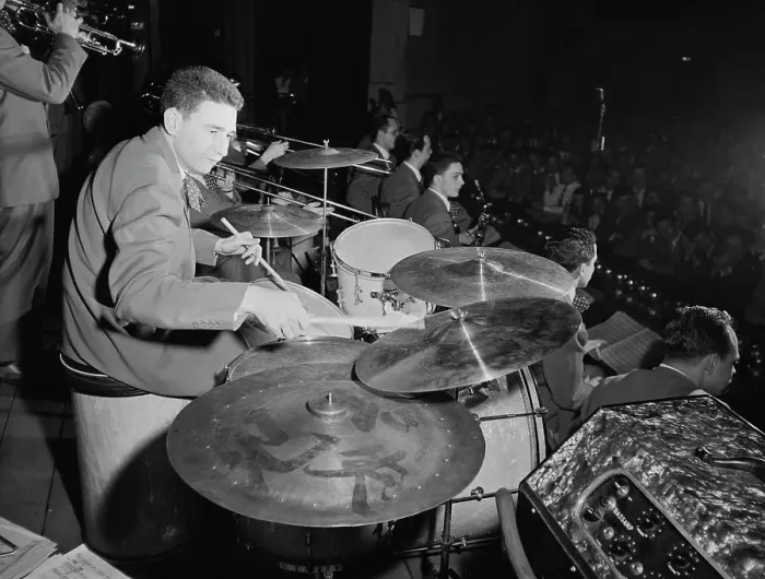 Framed Print : Portrait of Shelly Manne and Art Pepper, 1947 or 1948. Creator: William Paul Gottlieb Framed Print : Portrait of Shelly Manne and Art Pepper, 1947 or 1948. Creator: William Paul Gottlieb