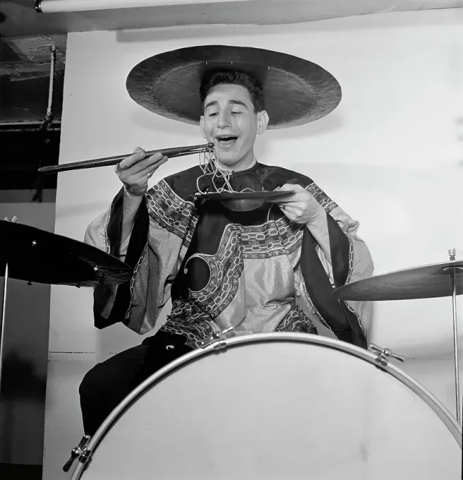 Framed Print : Portrait of Shelly Manne, New York, N.Y.(?), ca. June 1947. Creator: William Paul Gottlieb Framed Print : Portrait of Shelly Manne, New York, N.Y.(?), ca. June 1947. Creator: William Paul Gottlieb