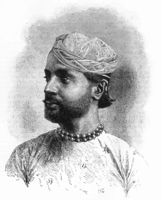 Framed Print : Portrait of Sheodan Sing, Maharao Rajah of Ulwar, c1891. Creator: James Grant Framed Print : Portrait of Sheodan Sing, Maharao Rajah of Ulwar, c1891. Creator: James Grant