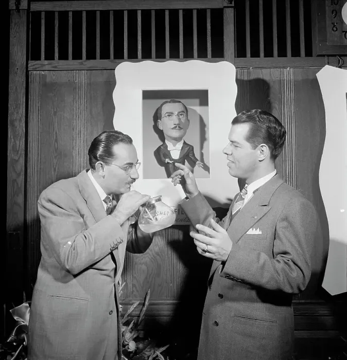 Framed Print : Portrait of Shep Fields and Tex Beneke, Glen Island Casino, New York, N.Y. May 16, 1947. Creator: William Paul Gottlieb Framed Print : Portrait of Shep Fields and Tex Beneke, Glen Island Casino, New York, N.Y. May 16, 1947. Creator: William Paul Gottlieb