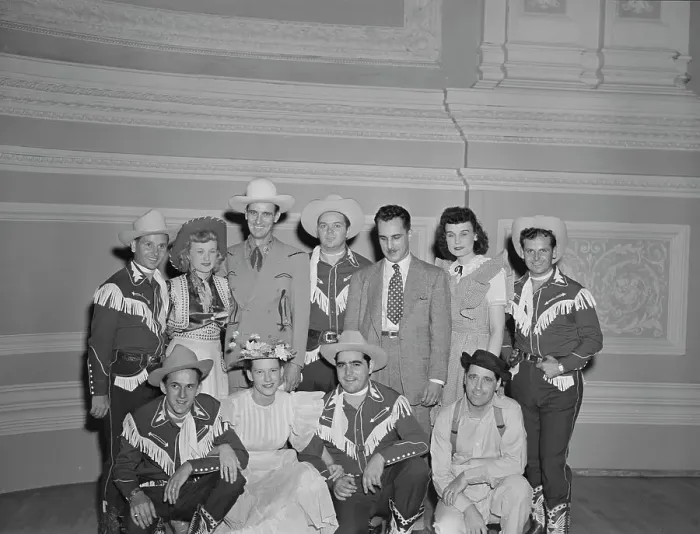 Framed Print : Portrait of Shorty Warren, Rosalie Allen, Ernest Tubb, Cy Sweat...Carnegie Hall, N.Y. Sept.1947. Creator: William Paul Gottlieb Framed Print : Portrait of Shorty Warren, Rosalie Allen, Ernest Tubb, Cy Sweat...Carnegie Hall, N.Y. Sept.1947. Creator: William Paul Gottlieb
