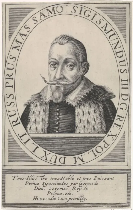 Framed Print : Portrait of Sigismund III Vasa, King of Poland (1566-1632), 1608. Artist: Hondius, Hendrik, the Elder (1573-1650) Framed Print : Portrait of Sigismund III Vasa, King of Poland (1566-1632), 1608. Artist: Hondius, Hendrik, the Elder (1573-1650)