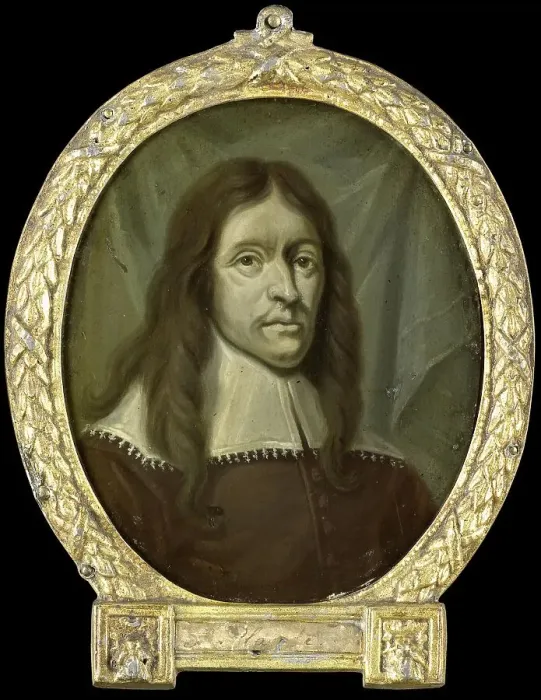 Framed Print : Portrait of Simon Abbes Gabbema, Historian of Friesland in Leeuwarden, 1700-1732. Creator: Arnoud van Halen Framed Print : Portrait of Simon Abbes Gabbema, Historian of Friesland in Leeuwarden, 1700-1732. Creator: Arnoud van Halen