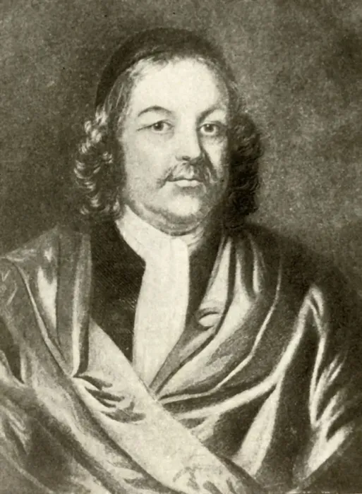 Framed Print : Portrait of Simon Bradstreet, in gown and cap, c1640, (1937). Creator: Unknown Framed Print : Portrait of Simon Bradstreet, in gown and cap, c1640, (1937). Creator: Unknown