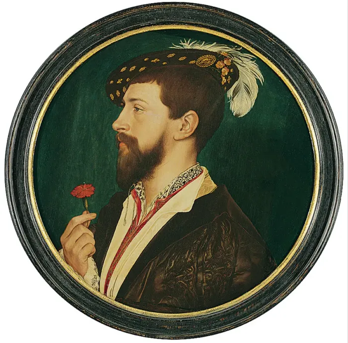 Framed Print : Portrait of Simon George of Cornwall. Artist: Holbein, Hans, the Younger (1497-1543) Framed Print : Portrait of Simon George of Cornwall. Artist: Holbein, Hans, the Younger (1497-1543)