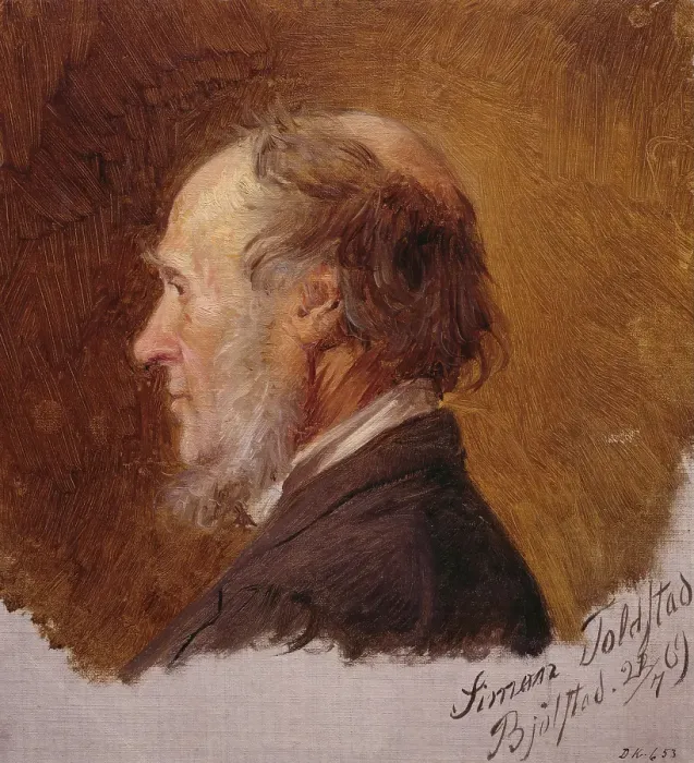 Framed Print : Portrait of Simon Toldstad. Study, 1869. Creator: Adolph Tidemand Framed Print : Portrait of Simon Toldstad. Study, 1869. Creator: Adolph Tidemand