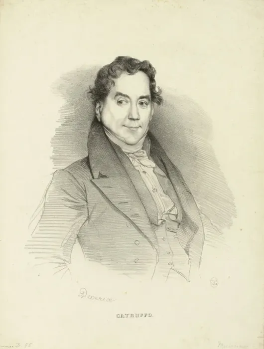 Framed Print : Portrait of the singer and composer Gioseffo Catrufo (1771-1851), 1830