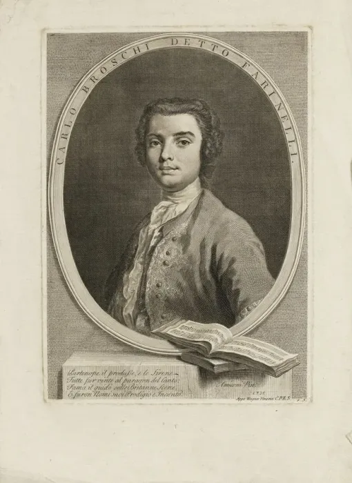 Framed Print : Portrait of the singer Farinelli (Carlo Broschi) (1705-1782), 1735. Artist: Amigoni, Jacopo (1675-1752) Framed Print : Portrait of the singer Farinelli (Carlo Broschi) (1705-1782), 1735. Artist: Amigoni, Jacopo (1675-1752)