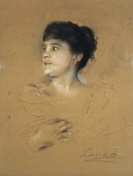 Portrait of the singer Marcella Sembrich, (1858-1935), 1891