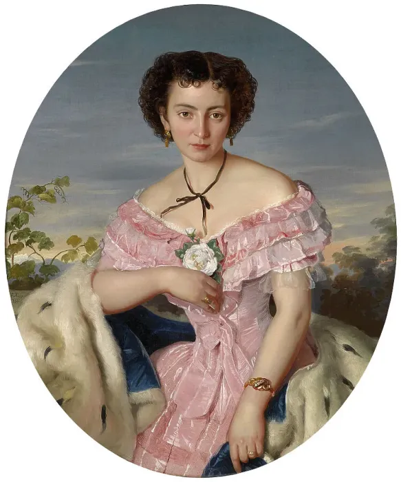 Framed Print : Portrait of the Singer Philippine von Edelsberg (1838-1917), 1860. Creator: Moser, Ernst Christian (1815-1867) Framed Print : Portrait of the Singer Philippine von Edelsberg (1838-1917), 1860. Creator: Moser, Ernst Christian (1815-1867)