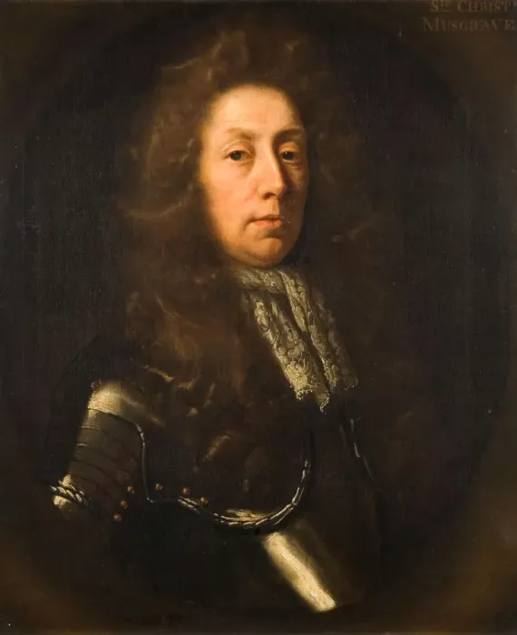Framed Print : Portrait Of Sir Charles Musgrave, 1691. Creator: John Riley