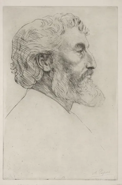 Framed Print : Portrait of Sir Frederick Leighton (First Plate). Creator: Alphonse Legros (French, 1837-1911) Framed Print : Portrait of Sir Frederick Leighton (First Plate). Creator: Alphonse Legros (French, 1837-1911)