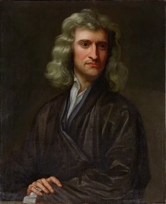 Framed Print : Portrait of Sir Isaac Newton (1642-1727), Mid-18th century. Creator: Unknown artist Framed Print : Portrait of Sir Isaac Newton (1642-1727), Mid-18th century. Creator: Unknown artist
