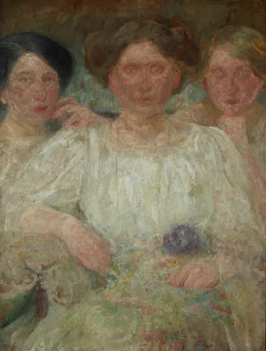 Framed Print : Portrait of Three Sisters, between 1909-1910. Creator: Olga Boznanska Framed Print : Portrait of Three Sisters, between 1909-1910. Creator: Olga Boznanska