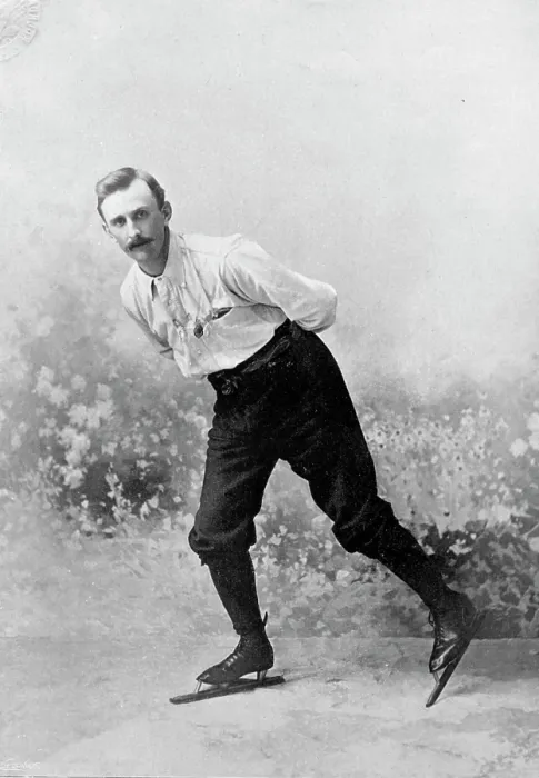 Framed Print : Portrait of the skater F Hiam, 1896. Creator: Symmons & Thiele Framed Print : Portrait of the skater F Hiam, 1896. Creator: Symmons & Thiele