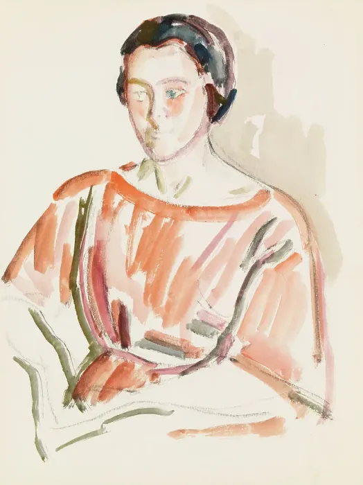 Framed Print : Portrait sketch, c1910s. Creator: Verner Thome Framed Print : Portrait sketch, c1910s. Creator: Verner Thome