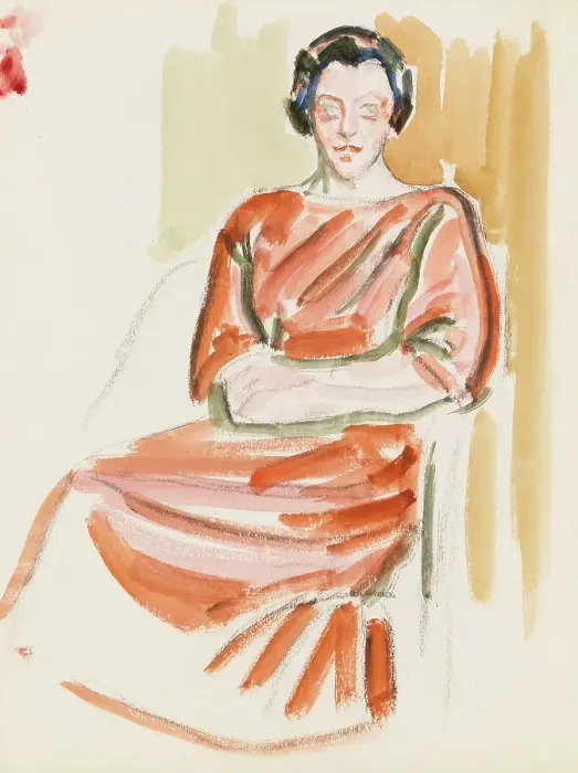 Framed Print : Portrait sketch, c1910s. Creator: Verner Thome Framed Print : Portrait sketch, c1910s. Creator: Verner Thome
