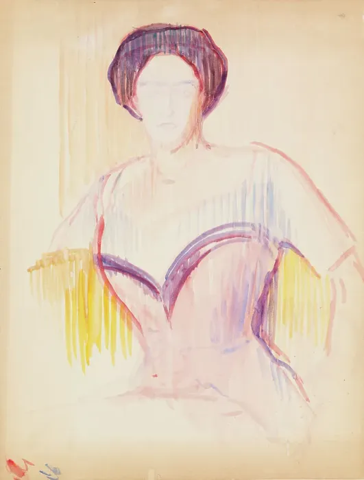 Framed Print : Portrait sketch, c1910s. Creator: Verner Thome Framed Print : Portrait sketch, c1910s. Creator: Verner Thome