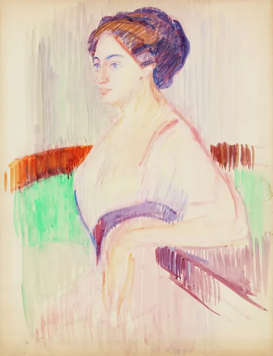 Framed Print : Portrait sketch, c1910s. Creator: Verner Thome Framed Print : Portrait sketch, c1910s. Creator: Verner Thome