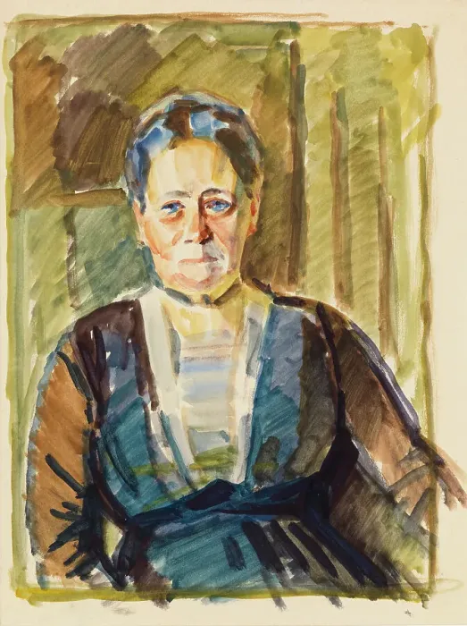 Framed Print : Portrait sketch, c1910s. Creator: Verner Thome