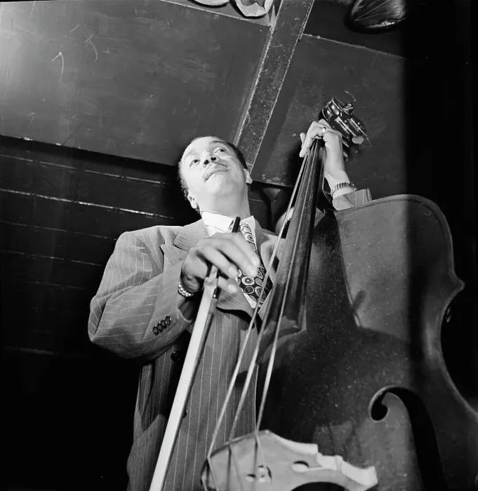 Framed Print : Portrait of Slam Stewart, Three Deuces(?), New York, N.Y. ca. Sept. 1946. Creator: William Paul Gottlieb Framed Print : Portrait of Slam Stewart, Three Deuces(?), New York, N.Y. ca. Sept. 1946. Creator: William Paul Gottlieb