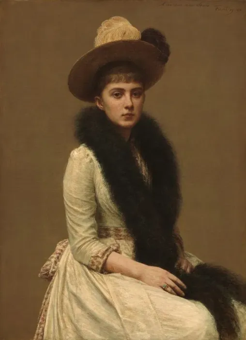 Framed Print : Portrait of Sonia, 1890. Creator: Henri Fantin-Latour Framed Print : Portrait of Sonia, 1890. Creator: Henri Fantin-Latour