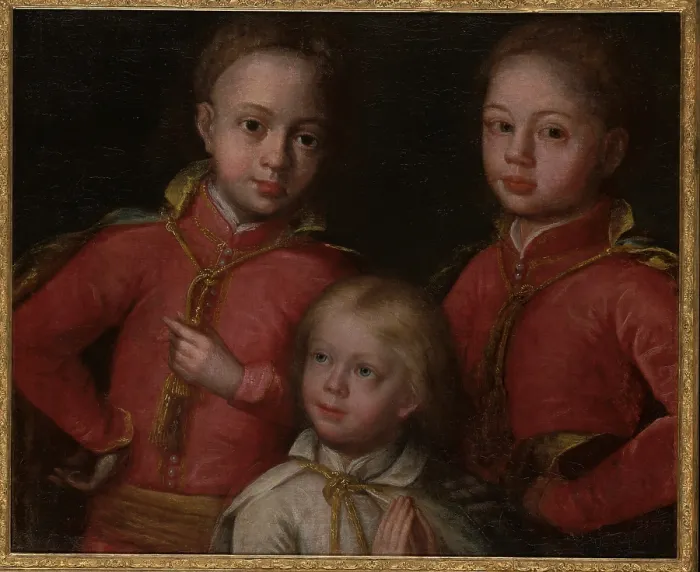 Framed Print : Portrait of the Sons of John III Sobieski: Aleksander (1677-1714), Konstanty...and Jan...after 1685. Creator: Unknown Framed Print : Portrait of the Sons of John III Sobieski: Aleksander (1677-1714), Konstanty...and Jan...after 1685. Creator: Unknown