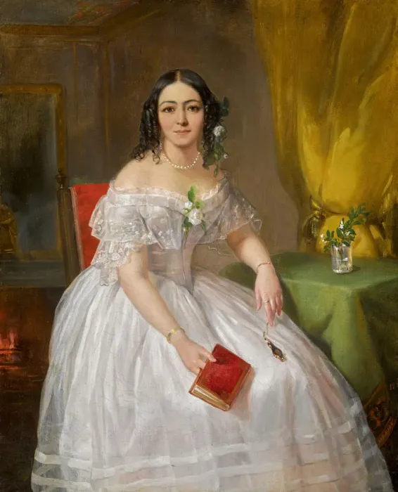 Framed Print : Portrait of Sophia Nikolayevna Karamzina (1802-1856), 1840. Creator: Orlov, Pimen Nikitich Framed Print : Portrait of Sophia Nikolayevna Karamzina (1802-1856), 1840. Creator: Orlov, Pimen Nikitich
