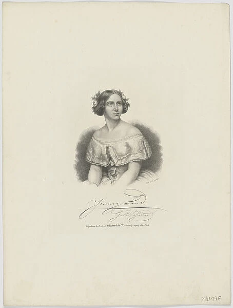 Portrait of the Soprano Jenny Lind (1820-1887), 1850s