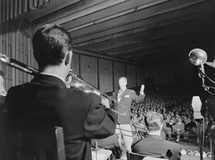 Framed Print : Portrait of Stan Kenton, 1947 or 1948. Creator: William Paul Gottlieb Framed Print : Portrait of Stan Kenton, 1947 or 1948. Creator: William Paul Gottlieb