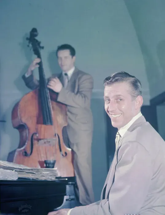 Framed Print : Portrait of Stan Kenton and Eddie Safranski, 1947 or 1948. Creator: William Paul Gottlieb Framed Print : Portrait of Stan Kenton and Eddie Safranski, 1947 or 1948. Creator: William Paul Gottlieb