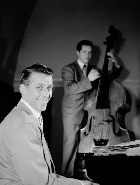 Framed Print : Portrait of Stan Kenton and Eddie Safranski, 1947 or 1948. Creator: William Paul Gottlieb Framed Print : Portrait of Stan Kenton and Eddie Safranski, 1947 or 1948. Creator: William Paul Gottlieb
