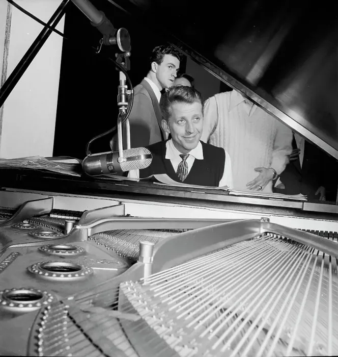 Framed Print : Portrait of Stan Kenton, Harry Forbes, and Pete Rugolo, Capitol studio, ca. Jan. 1947. Creator: William Paul Gottlieb Framed Print : Portrait of Stan Kenton, Harry Forbes, and Pete Rugolo, Capitol studio, ca. Jan. 1947. Creator: William Paul Gottlieb