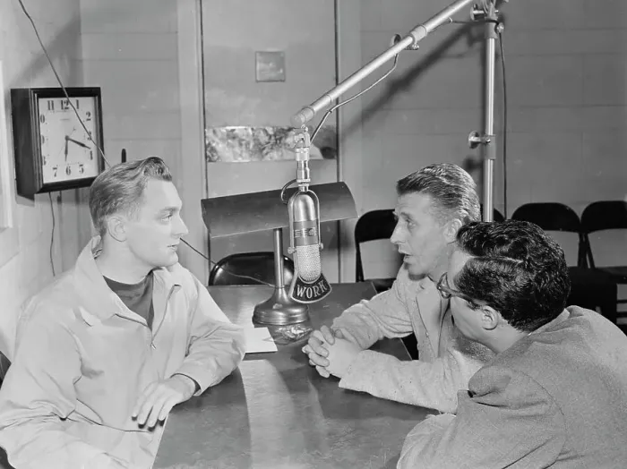 Framed Print : Portrait of Stan Kenton and Pete Rugolo, WORK, 1947 or 1948. Creator: William Paul Gottlieb Framed Print : Portrait of Stan Kenton and Pete Rugolo, WORK, 1947 or 1948. Creator: William Paul Gottlieb