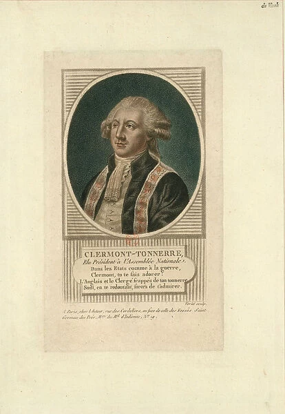 Portrait of Stanislas Marie Adelaide, Comte de Clermont-Tonnerre (1757-1792), c