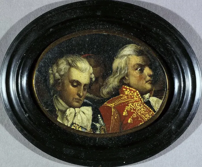 Framed Print : Portrait of Stanislaw Szczesny Potocki and Adam Poninski, second half of the 19th century