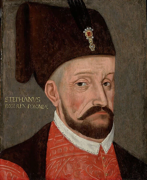 Portrait of Stephan Báthory (1533-1586), King of Poland and Grand Duke of Lithuania, c. 1580. Creator: Anonymous