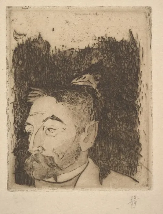 Framed Print : Portrait of Stephane Mallarme, 1891. Creator: Paul Gauguin Framed Print : Portrait of Stephane Mallarme, 1891. Creator: Paul Gauguin