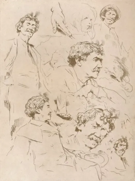 Framed Print : Portrait Studies, c1880, (1904). Artist: Mortimer L Menpes Framed Print : Portrait Studies, c1880, (1904). Artist: Mortimer L Menpes