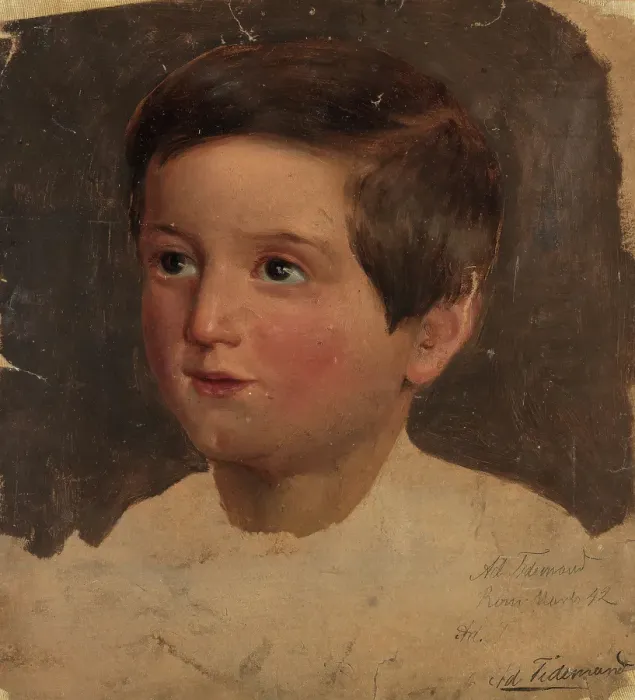 Framed Print : Portrait Study of a Boy, 1842. Creator: Adolph Tidemand Framed Print : Portrait Study of a Boy, 1842. Creator: Adolph Tidemand