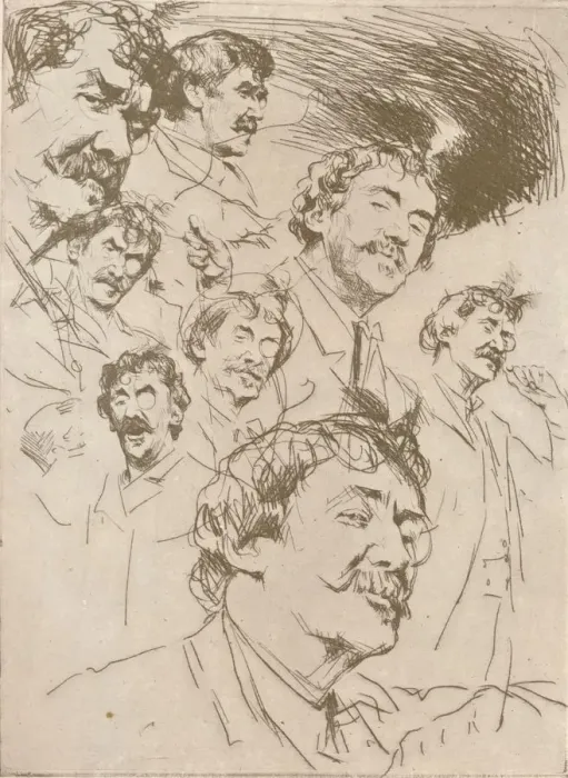 Framed Print : Portrait Study, c1880, (1904). Artist: Mortimer L Menpes Framed Print : Portrait Study, c1880, (1904). Artist: Mortimer L Menpes