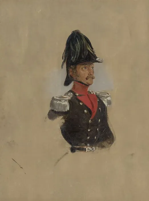 Framed Print : Portrait study of Captain J.J.P. van Munnick, 1819-1860. Creator: Nicolaas Pieneman Framed Print : Portrait study of Captain J.J.P. van Munnick, 1819-1860. Creator: Nicolaas Pieneman