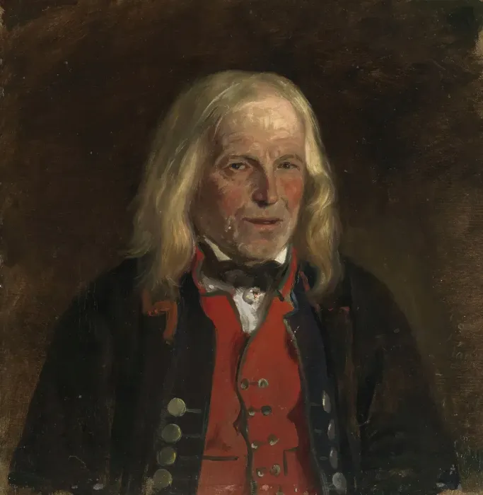 Framed Print : Portrait Study of the Farmer Jan Sandve[?], probably 1871. Creator: Adolph Tidemand