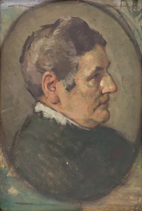 Framed Print : Portrait Study - Oval, around 1910. Creator: Milan Thomka Mitrovsky Framed Print : Portrait Study - Oval, around 1910. Creator: Milan Thomka Mitrovsky
