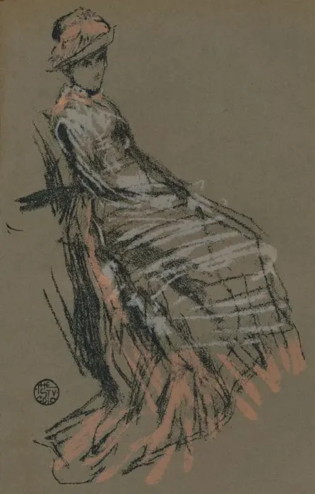 Framed Print : Portrait Study in Pastel, c19th century, (1903). Artist: James Abbott McNeill Whistler Framed Print : Portrait Study in Pastel, c19th century, (1903). Artist: James Abbott McNeill Whistler
