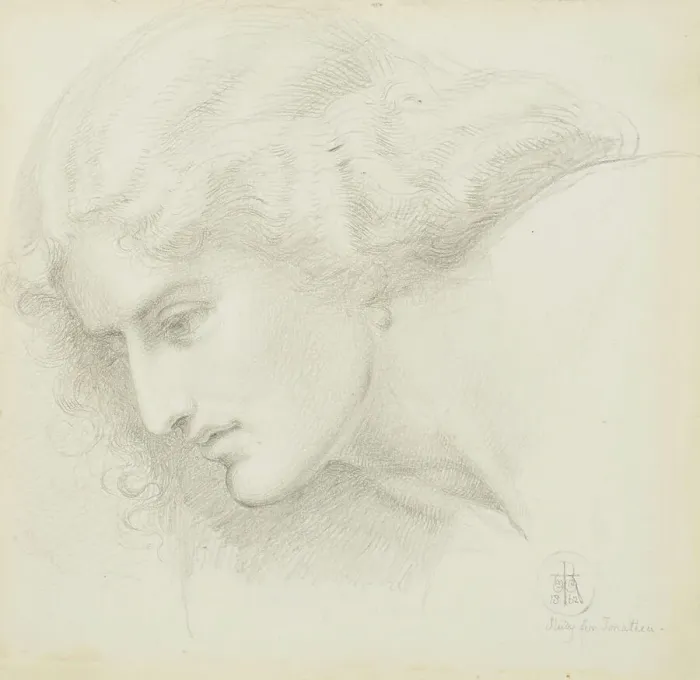 Framed Print : Portrait Study Of A Woman, 1860. Creator: Sir William Blake Richmond Framed Print : Portrait Study Of A Woman, 1860. Creator: Sir William Blake Richmond